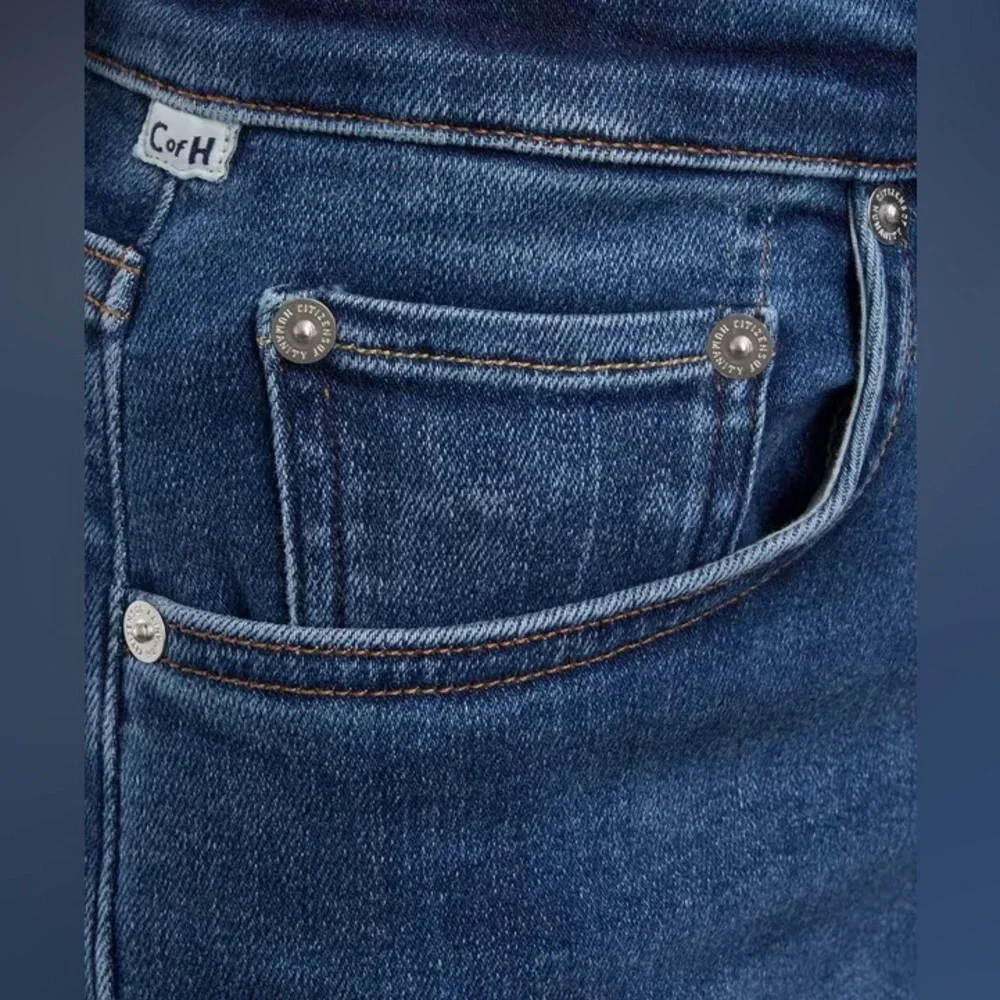 Citizens of Humanity Palma Straight Leg Jean High Waist Raw Hem Size 28